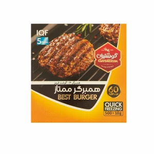 همبرگر ممتاز 60 درصد گوشتیران