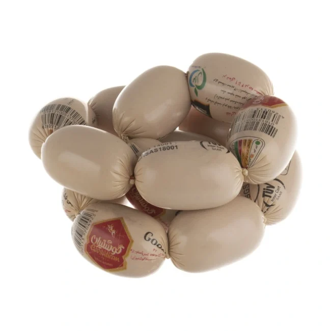 سوسیس کوکتل پنیری 55 درصد گوشت مرغ گوشتیران